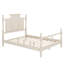 Ensemble de chambre à coucher 3 pièces, lit plateforme à baldaquin avec 2 tables de chevet à trois tiroirs, ensemble de chambre à coucher en bois de style rétro-1806991728-1806991734