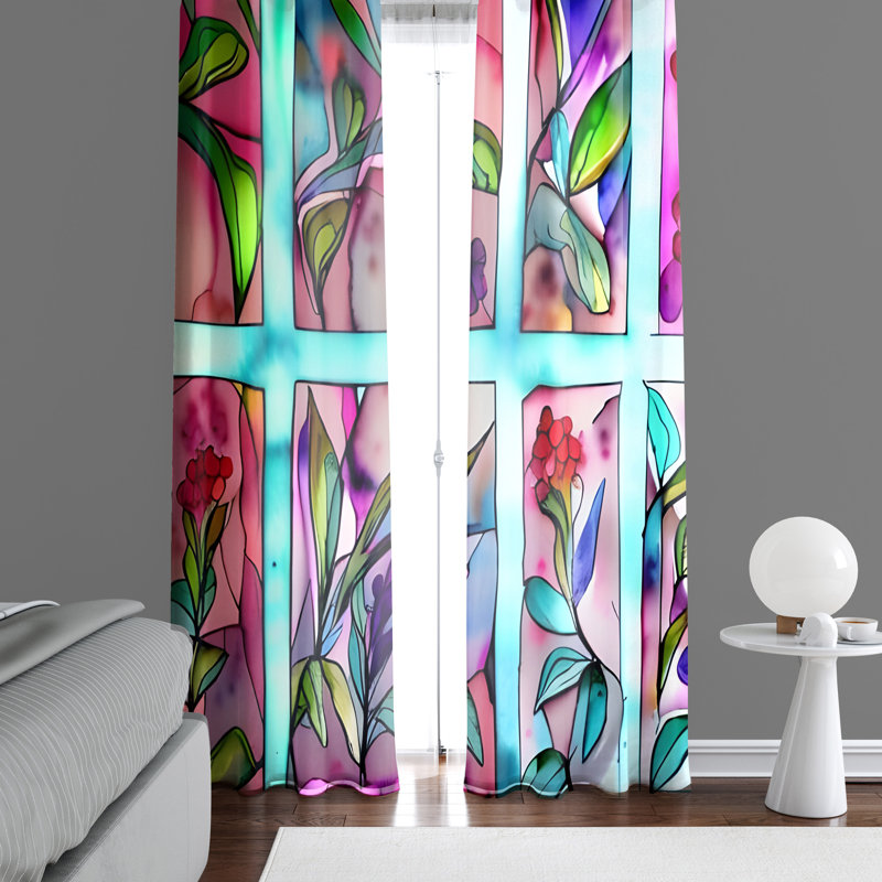Paire de rideaux semi-transparents en polyester Devontai, L 56 po x L 78 po