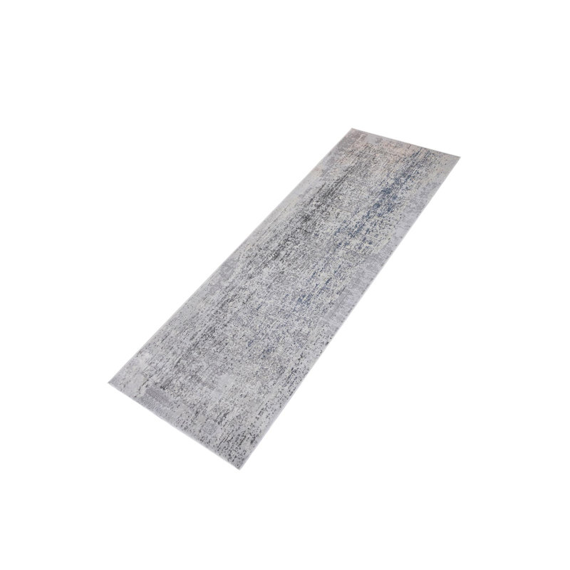 Tapis gris Yass Southwestern, Tapis de couloir 2 pi 7 po x 9 pi 10 po