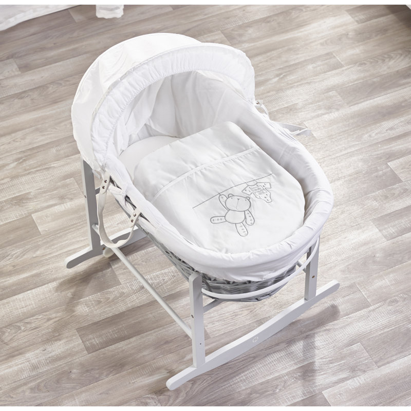 Moses Basket With Stand with Bedding with Mattress
