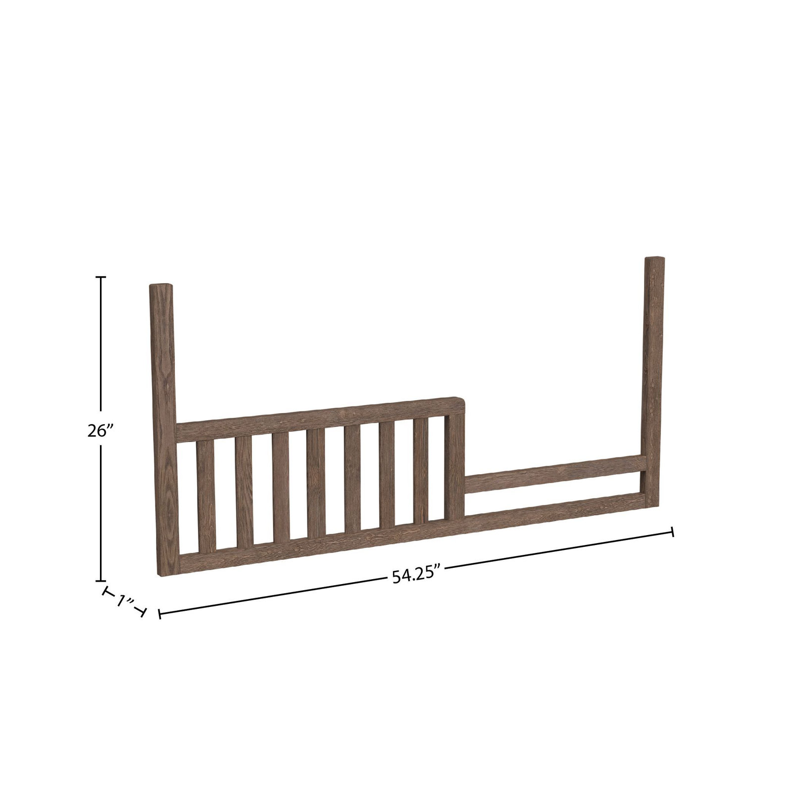 Jemma Convertible Toddler Bed Rail, Harvest Brown