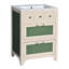 de salle de bain de 4 pouces avec lavabo en céramique: élégante armoire en bois avec deux tiroirs spacieux pour un rangement organisé