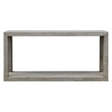 Lily's Living Versatile Large Peking Grand Framed Console Table, Weathered White Wash Finish, 67 Inch Long