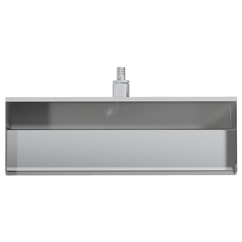 Outdoor Stainless Steel Waterfall Fountain, 10cm H x 60cm W x 20cm D