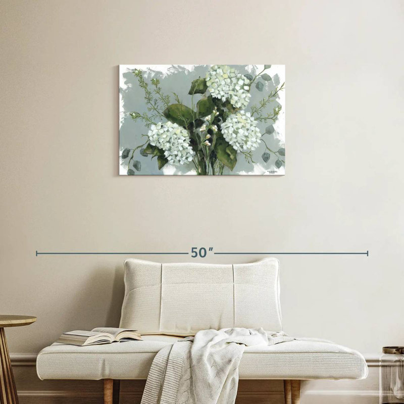 Harnek Hydrangeas In White, 20" H x 30" W