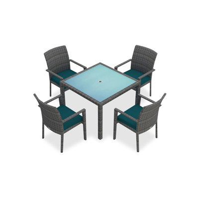 Urbana Outdoor 5 - Piece Dining Set with Cushions