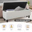 Banc de rangement avec repose-pieds capitonné 1pc