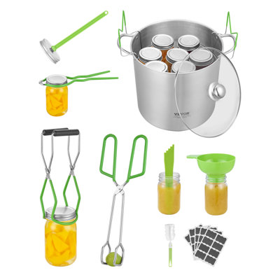 Canning Supplies Starter Kit 9 PCS Stainless Steel Water Bath Canning Set