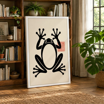 Frog Geometric - Wrapped Canvas