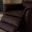 Fauteuil oscillant pivotant avec fonction inclinable et repose-pieds manuel brun Madras-1362768971