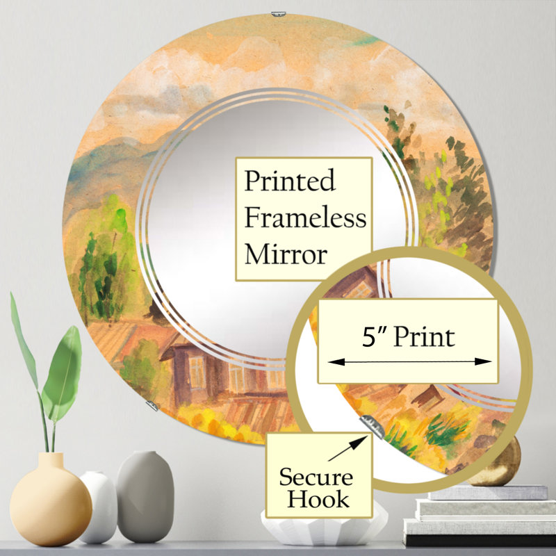 Circle Wall Mirror, 24" x 24"
