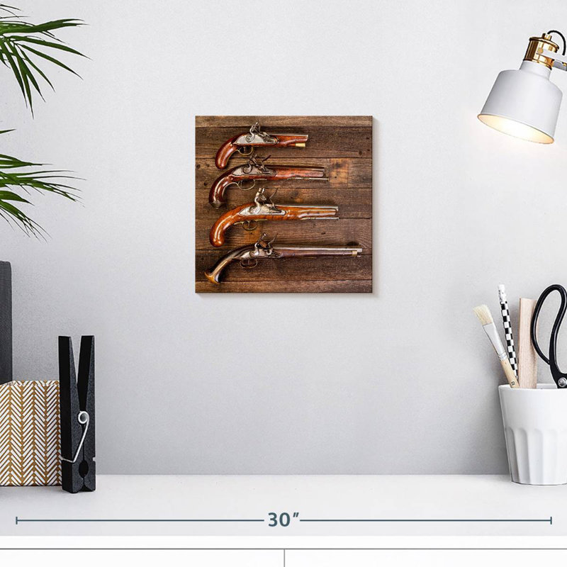 Flintlock Guns, 10" H x 10" W
