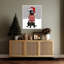 «Black Labrador Christmas Sweater 1» par Fab Funky, impression sur toile encadrée
