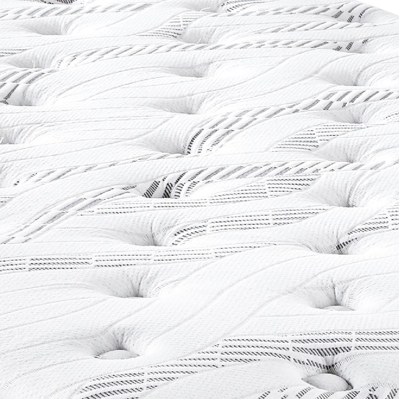 Matelas très ferme de 10 po avec housse en tissu évacuant le matelas pour un sommeil confortable et détendu, support optimal en mousse viscoélastique imprégnée de gel, ressorts enveloppés, moins de pertubations du partenaire avec housse respirante, bon