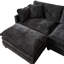 Canapé rembourré en chenille l 113,8 po Geneveve avec repose-pieds, 5 coussins et coussins en mousse compressée-2124101256