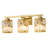 Arkin 3 - Light Dimmable Bathroom Vanity Light with Cylinder Double Layer Crystal Shade, Hardwired for Bathroom Mirror -1122309896
