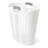 Gracious Living Easy Carry Flex 87 L Plastic Laundry Hamper, White (2 Pack)