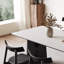 Table de salle à manger noire en bois massif-110574564