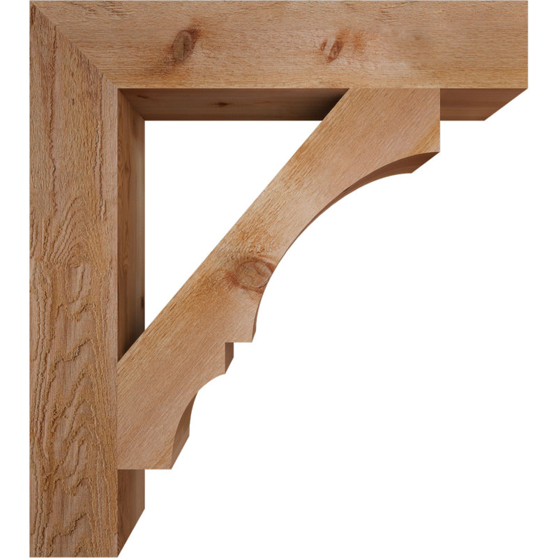 Support de bloc Balboa, Cèdre rouge de l'Ouest brut, L 6 po x P 34 po x H 38 po