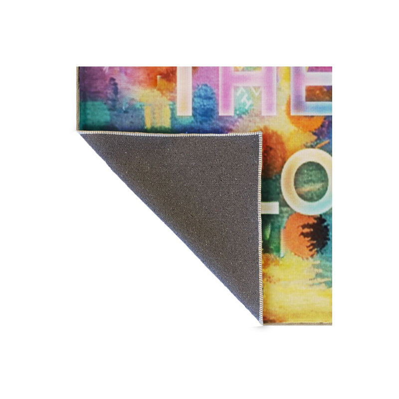 Written Collection Multicolor Save The Color Text Patterned Modern Decorative Rug, Runner 2'6" x 9'10" Rug Pad Included