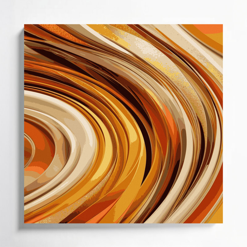 Art numérique sur toile, abstraction numérique 16, H 32 po x l 32 po