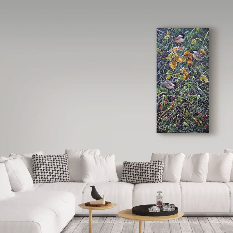 «Chickadee» par Fazulla, impression sur toile tendue, H 19 po x l 10 po x P 2 po