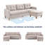 Canapé modulaire en L avec repose-pieds et canapé modulaire convertible en L-593952959