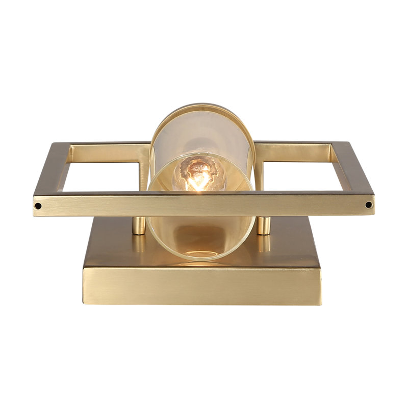 Marco 1-Light Wall Sconce in Brushed Champagne Bronze with Clear Glass