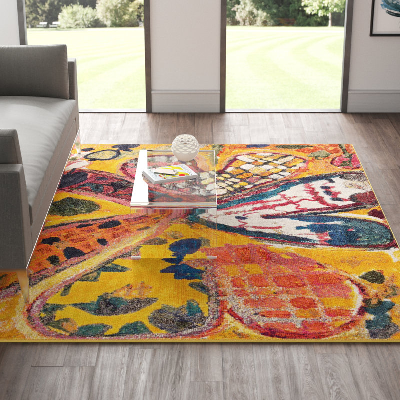 Ansela Washable Abstract Indoor Rug, Rectangle 7'10" x 10'