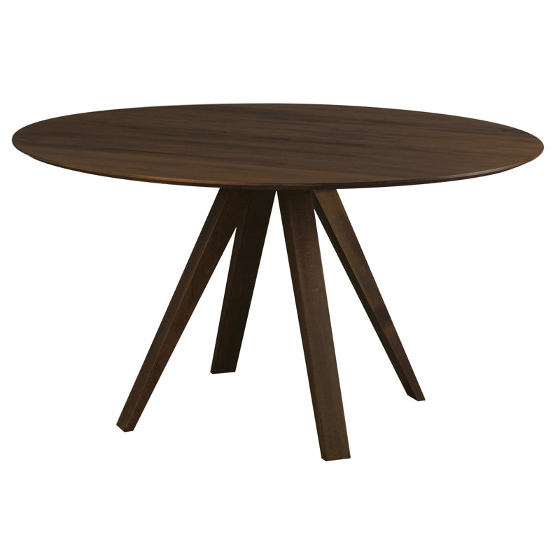 Cullinan Maple Round Solid Wood Top with Solid Wood Base Dining Table, 29" H x 42" W x 42" D, Aurora, Aurora