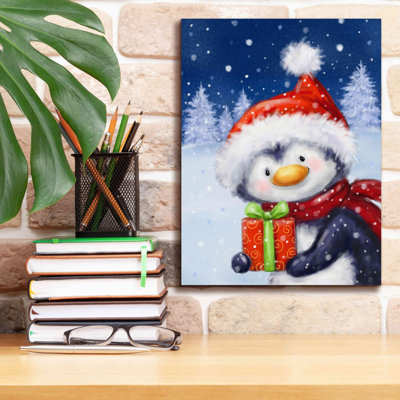 " Penguin With Present " by Makiko