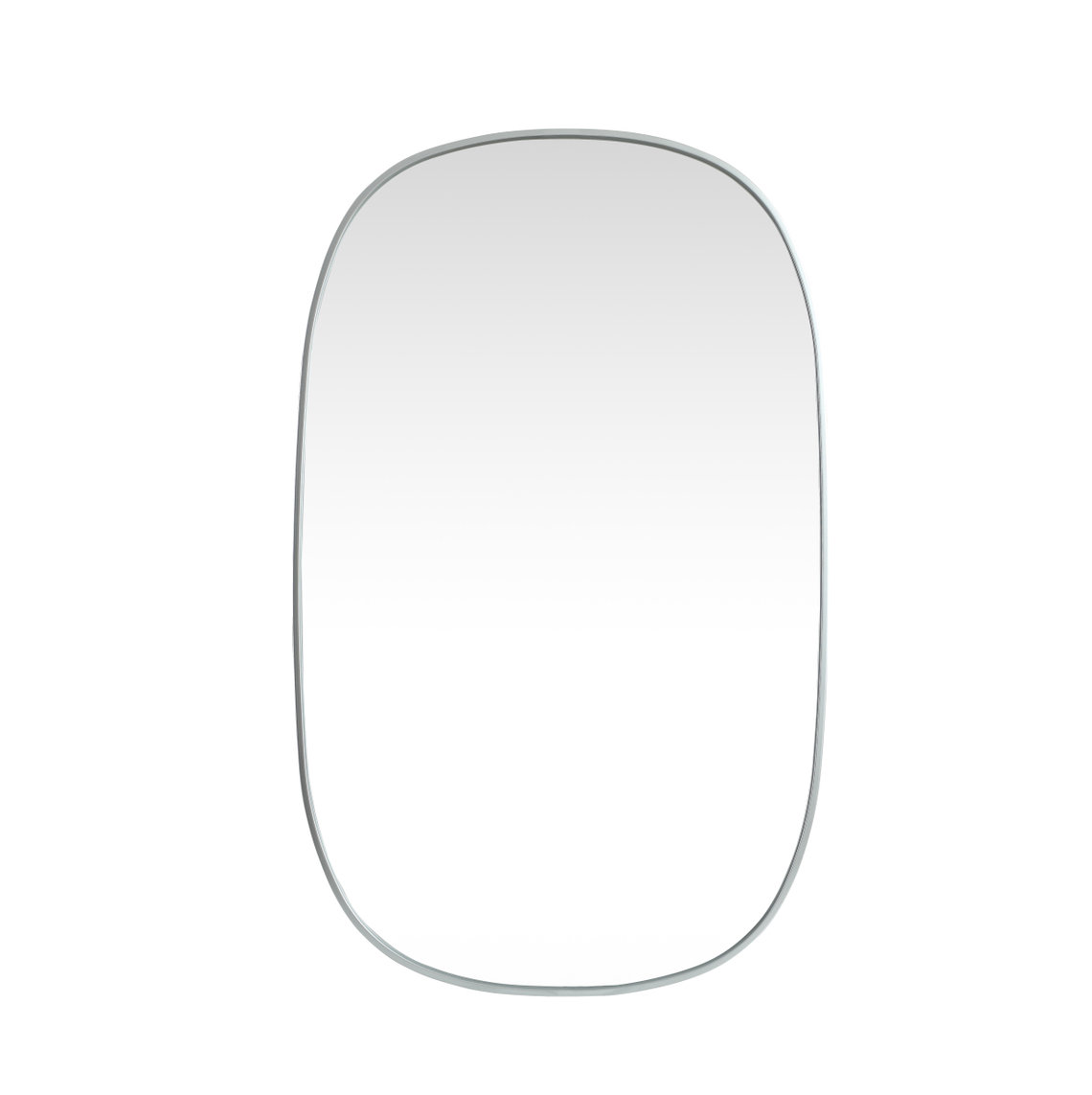 Bertin Metal Oval Wall Mirror, 48"  x 30", Silver