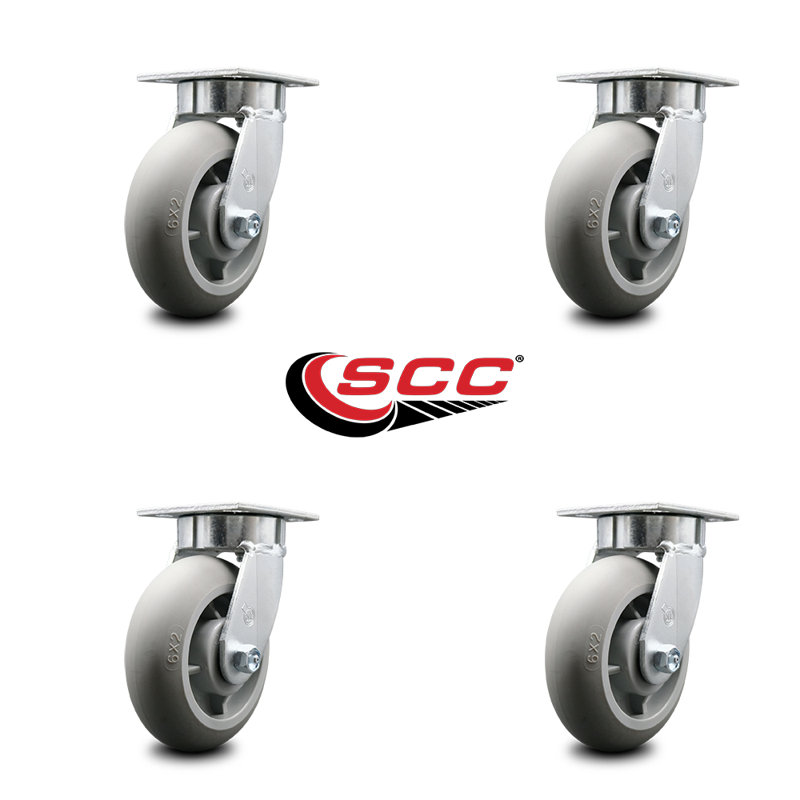 Swivel Top Plate Caster Set