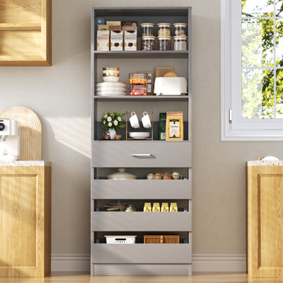 Garde-manger de 80 po de hauteur avec tablettes réglables et tiroirs