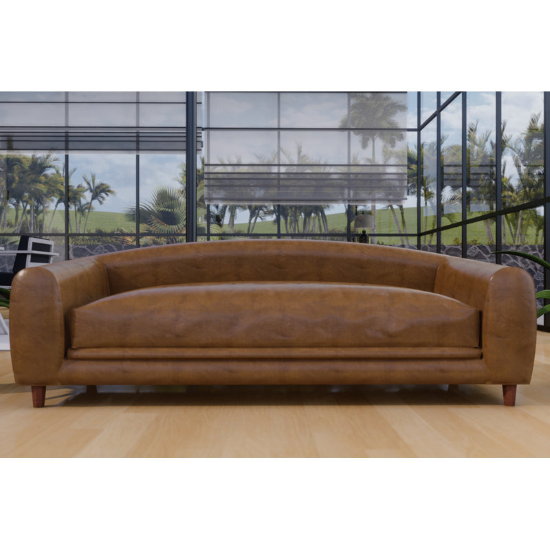 Telfair Leather Pet Bed, 11.8cm H x 37cm W x 31.1cm D, Small (5-12kg), Tan