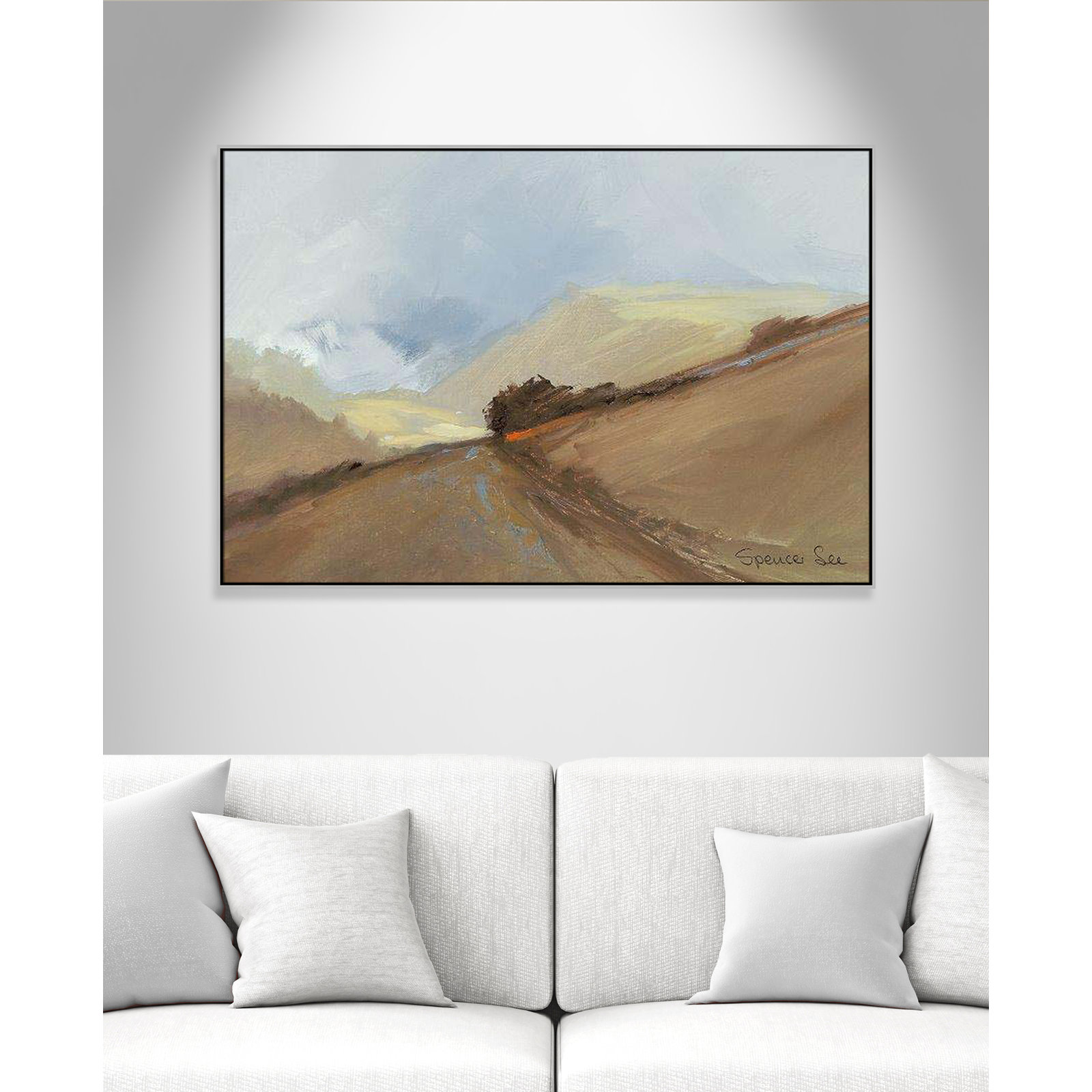 Heaven And Earth II by Spencer Lee, 41.5'' H x 61.5'' W x 2'' D, Silver Framed