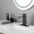 Waterfall Spout Bathroom Faucet,Single Handle Bathroom Vanity Sink Faucet-118543634