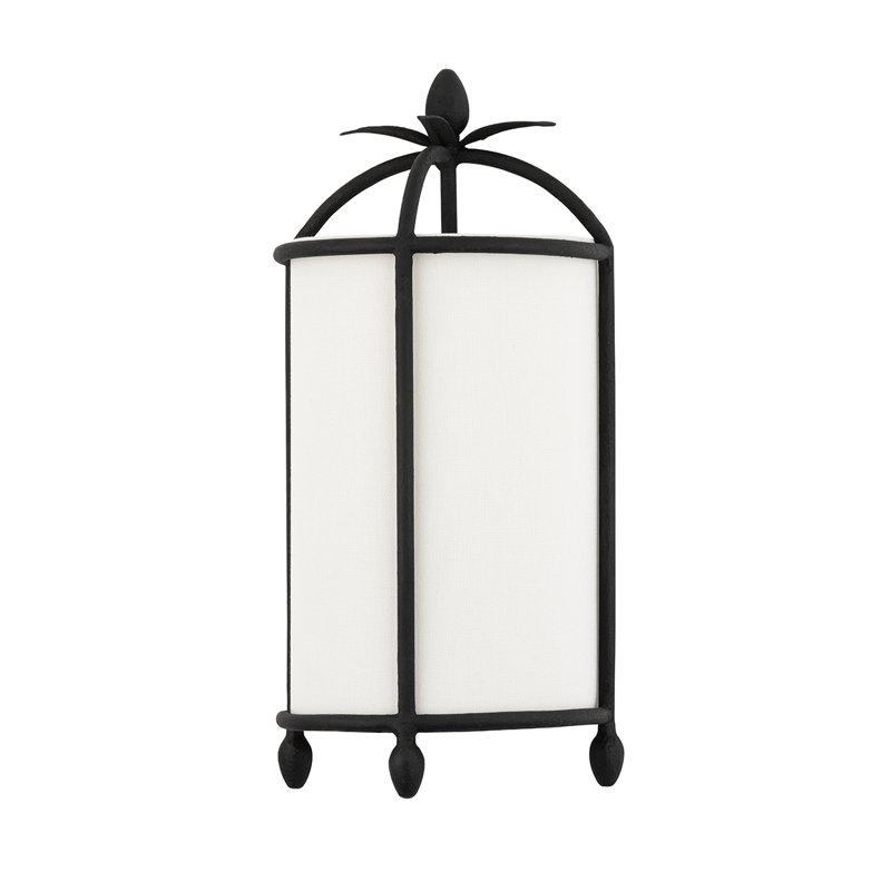 Plafonnier encastré 2 lumières Brooks, Fer noir