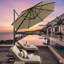 Grand parasol de patio carré en porte-à-faux kaki-447867834-447867836