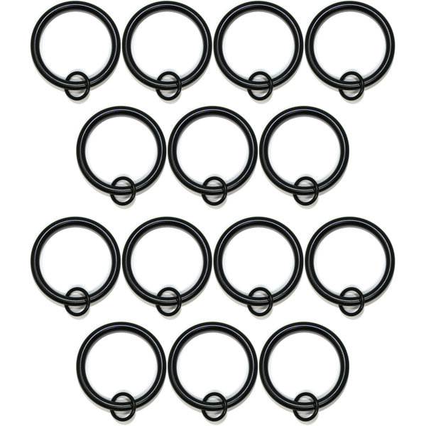 Home Decorators Collection Matte Black Steel Curtain Rings with