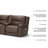 Dunleith Upholstered 99'' Power Reclining Loveseat-88292989