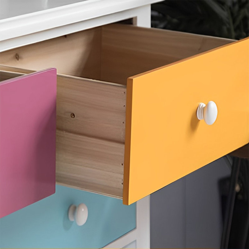 Five-Drawer Storage Cabinet with Smooth Top