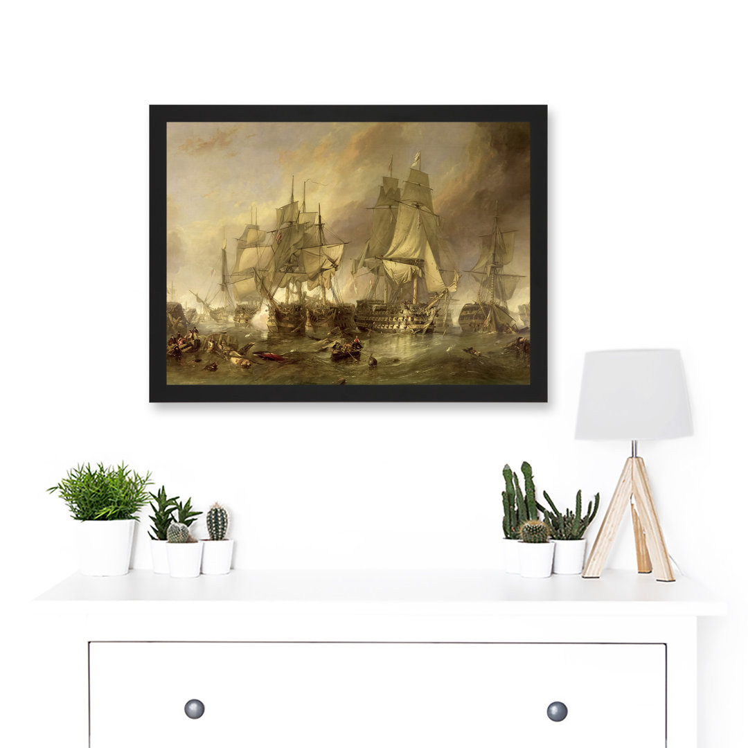 Stanfield Battle Of Trafalgar Painting Naval Battle - Single Picture Frame Print