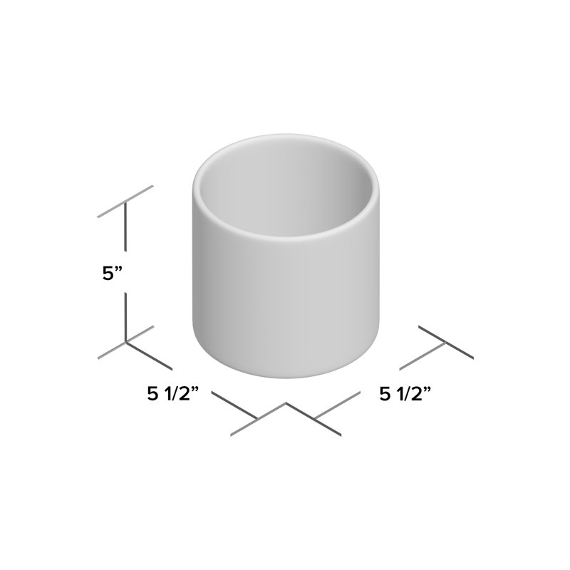Vase de table en céramique, H 5 po x l 5,5 po x p 5,5 po, Argent