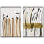 «Abstract Green Tan Lines», ensemble de 2 reproductions d'art sur toile encadrées-108345215-108345218