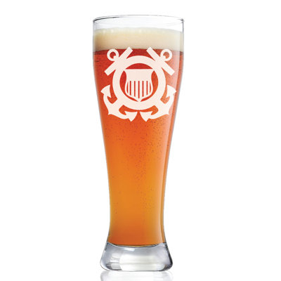 Emblème de garde-corps en verre 16 oz pilsner très grande abby durand us coast