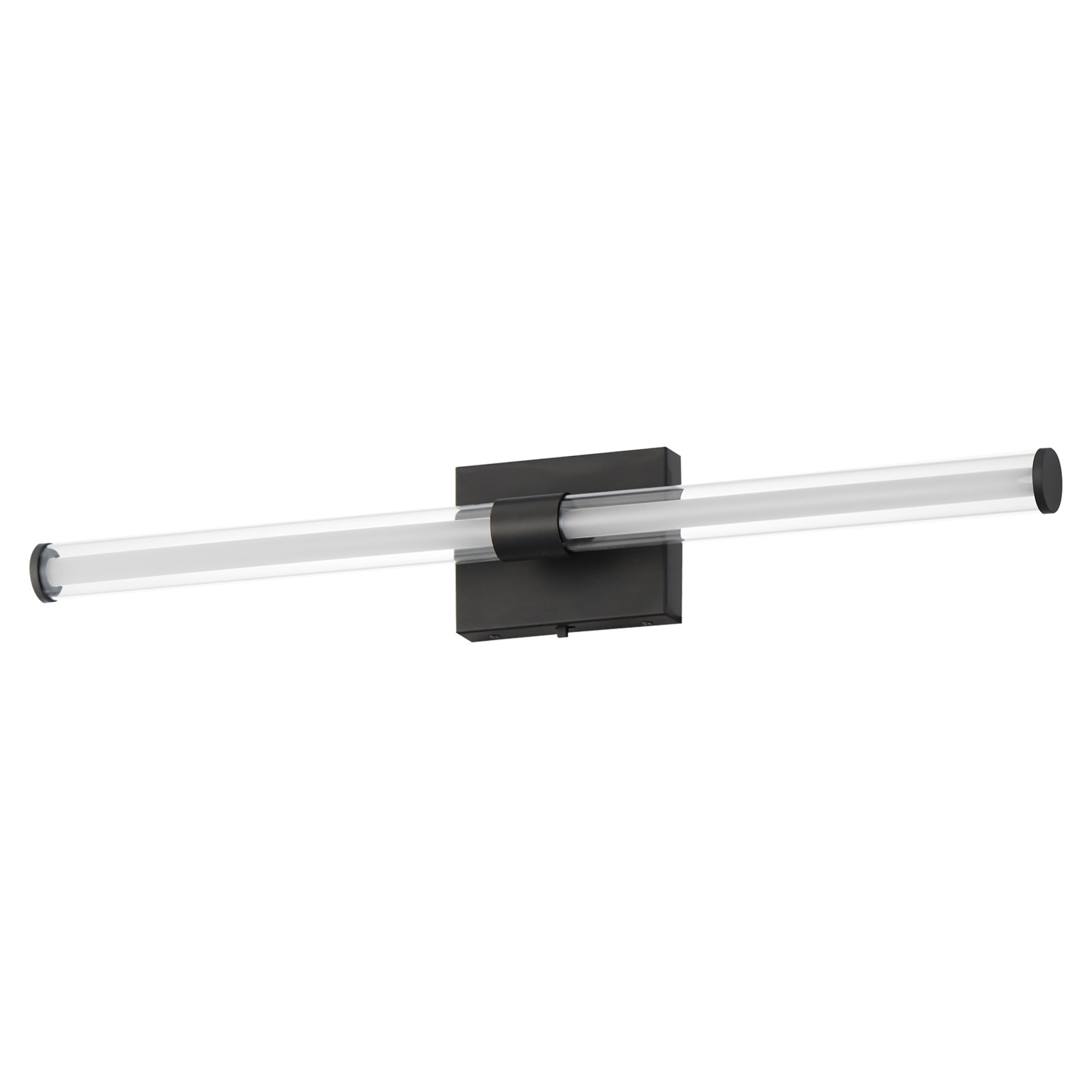 Mahkaylah Single Transparent Dimmable LED Bath Bar, Black