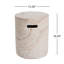 Table d'appoint en béton léger avec poignée, finition, structure de beauté naturelle et moderne, dimensions 15,5 po x 15,5 po x 18,5 po