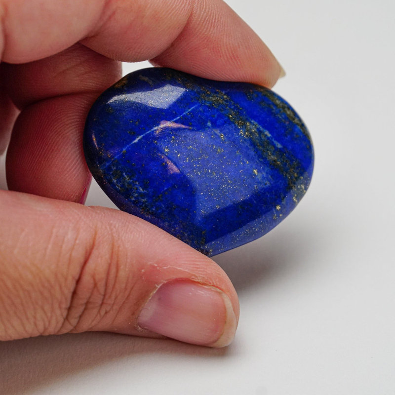Cœur en lapis-lazuli poli d'Afghanistan (0,02 lb)