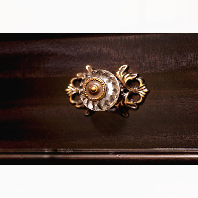 Table de chevet moderne avec tiroirs, Noyer